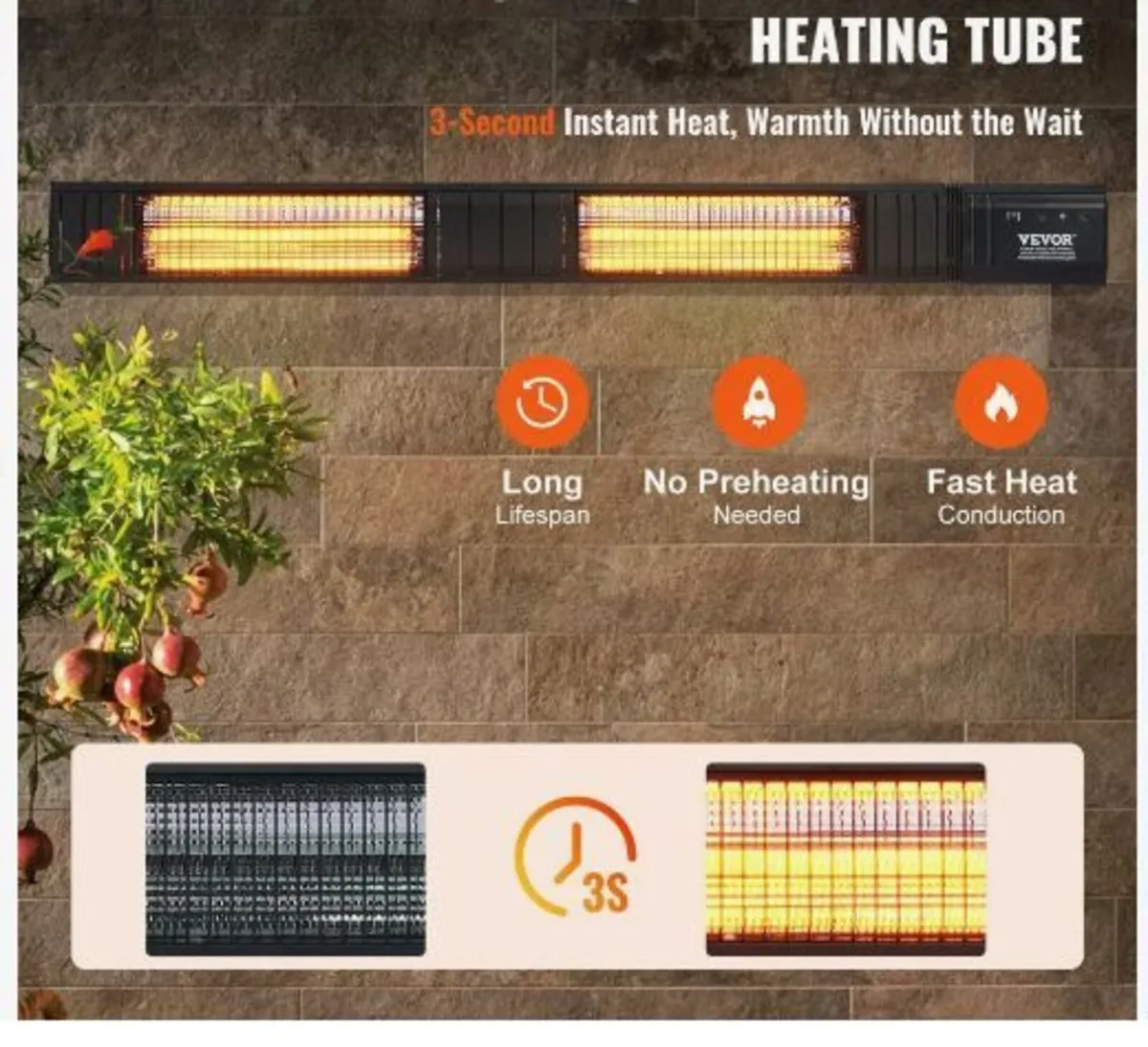 Infrared Heater, 3000W Remote Control - Image 4