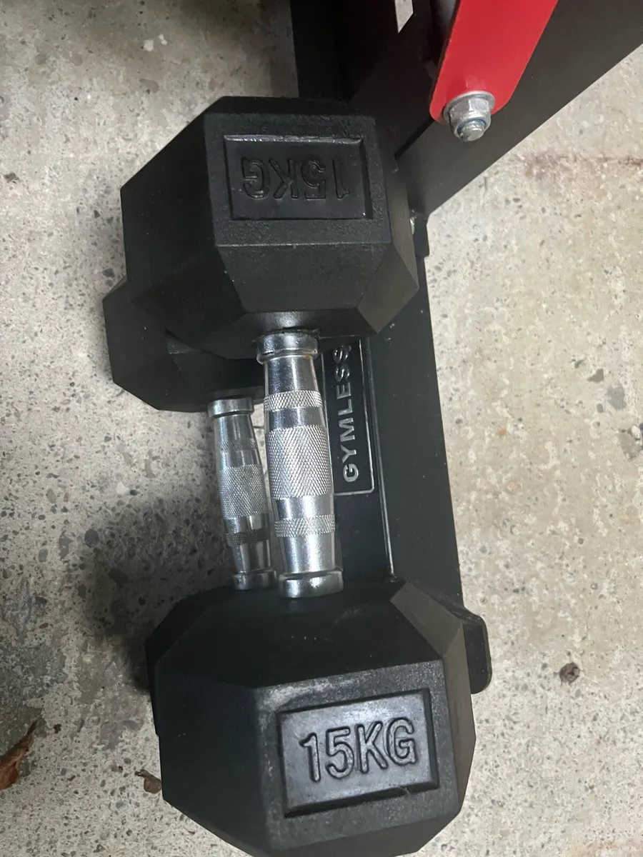 25kg, 15kg, 10kg Hex Dumbbells - Image 2