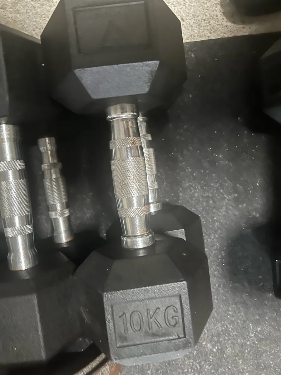 25kg, 15kg, 10kg Hex Dumbbells - Image 3