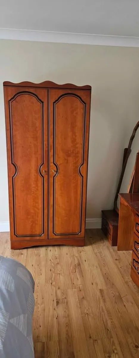 Wardrobe Mirror Vanity desk and bedside Locker - Image 2