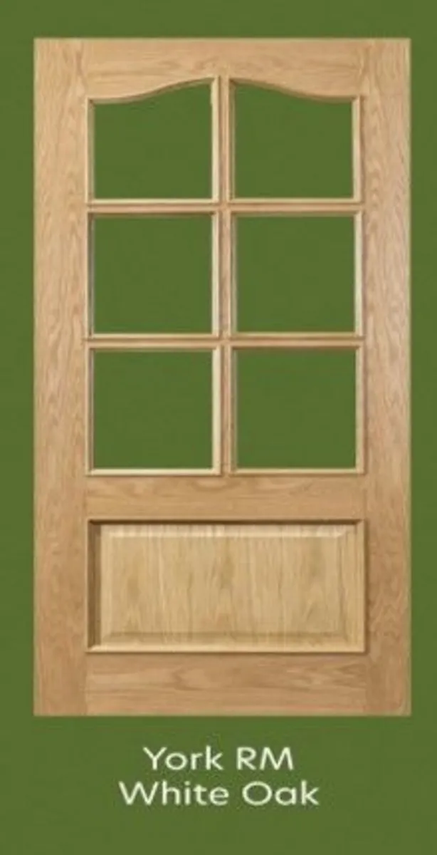York RM White Oak - Clear Bevelled Glass 80x32