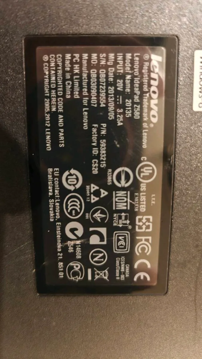 Lenovo IdeaPad Z580 - Image 3