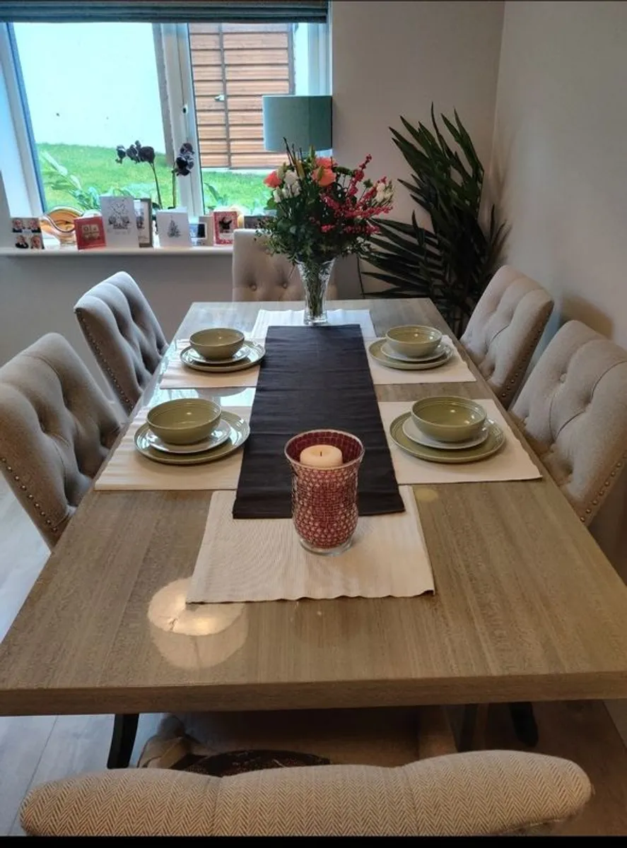 Dining Table and 6 Chairs - Image 1
