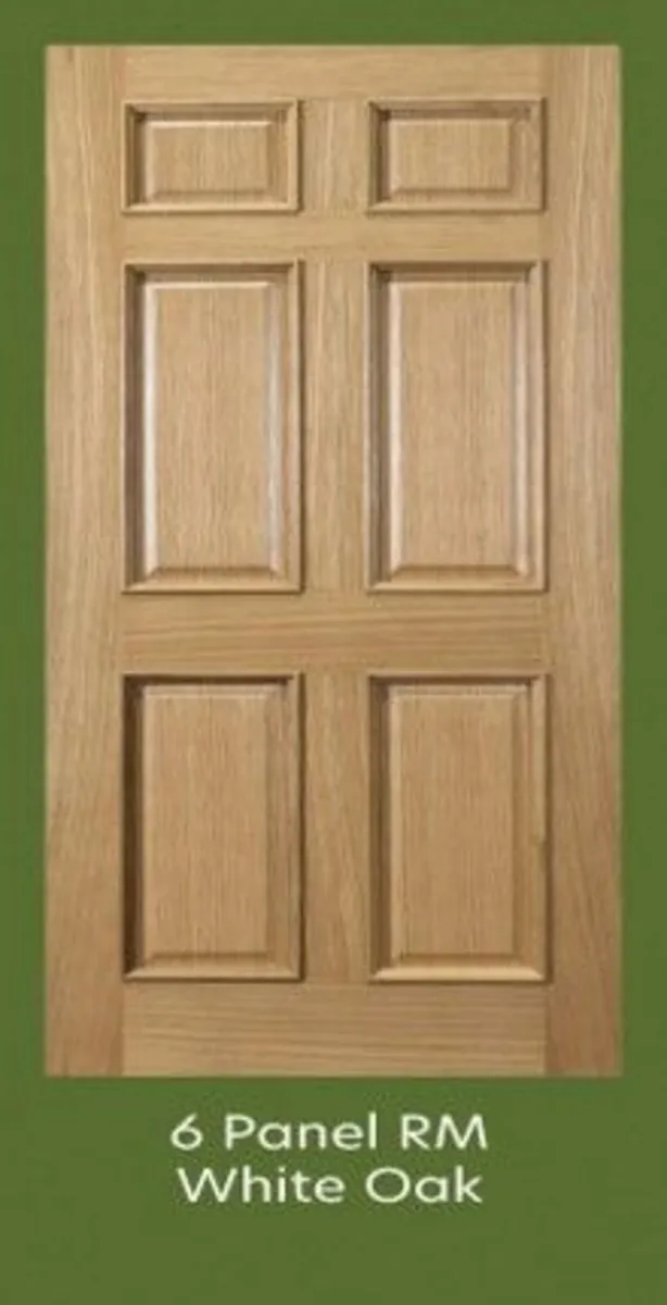 6 Panel Raised Mould White Oak 78x24"