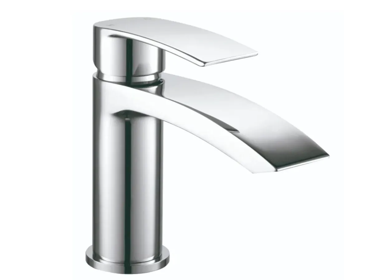 Bathshack - Modern Chrome Basin Mixer FREE WASTE - Image 1