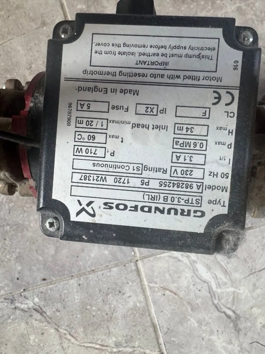 Grundfos STP- 3.0 Shower water pump - Image 3