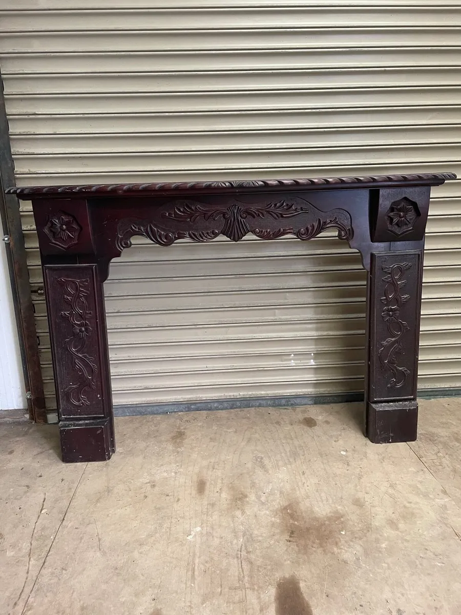 Mahogany fire surround - Image 1