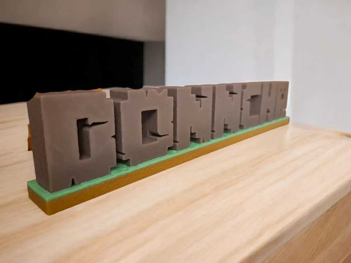 Personalised Minecraft Name Plate