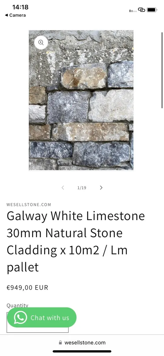 Galway White Limestone 30mm Cladding & Corners - Image 2