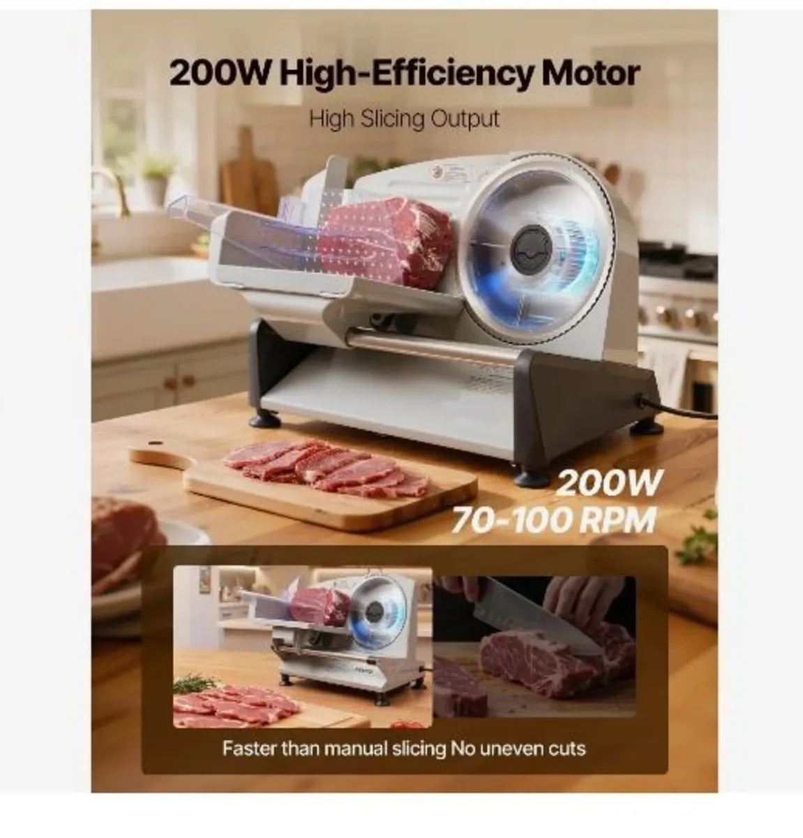 Meat Slicer, 200W Electric - Image 2