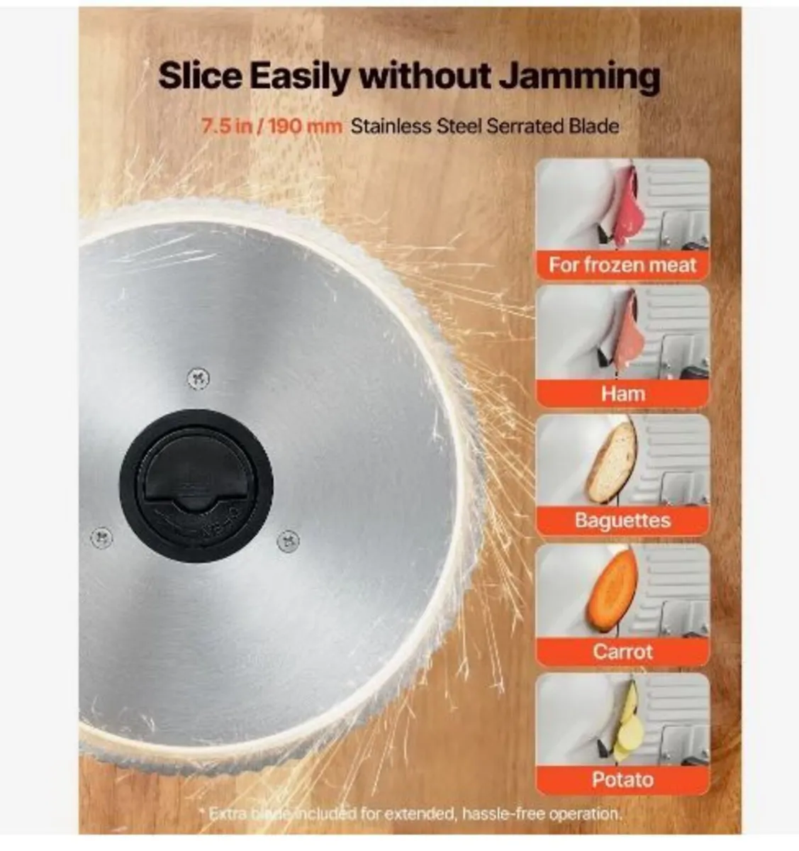 Meat Slicer, 200W Electric - Image 3