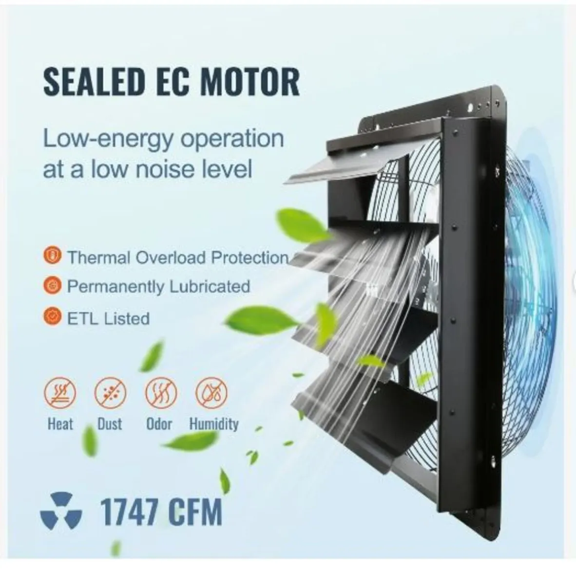 Shutter Exhaust Fan, 406 mm - Image 4