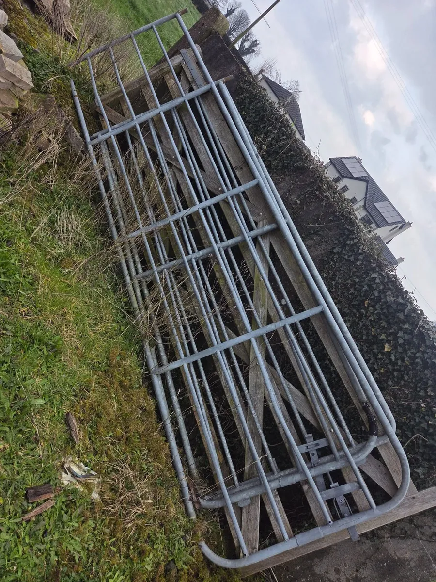 Selection of galvanised gates