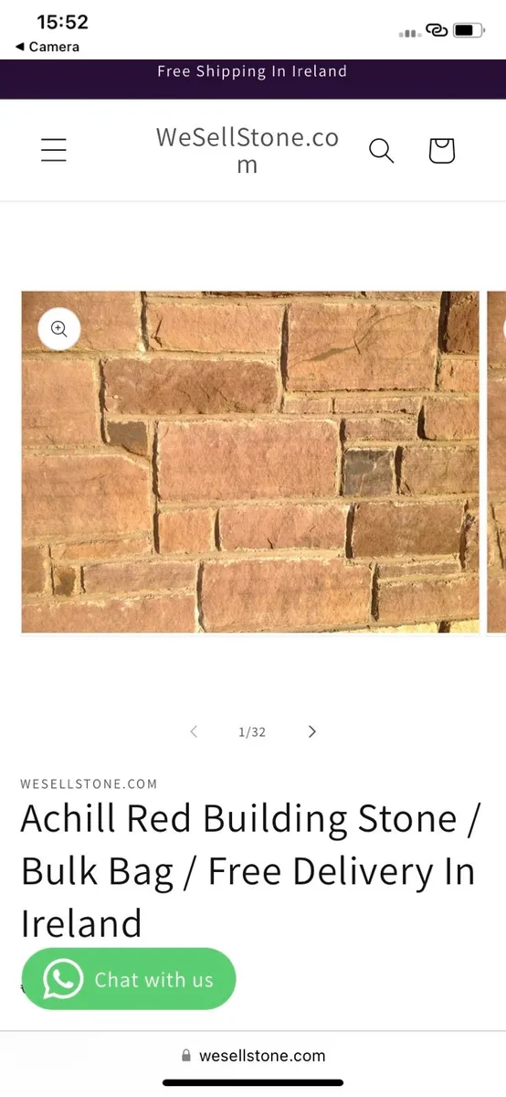 Achill Red Pink Building Stone in bulk bag - Image 1