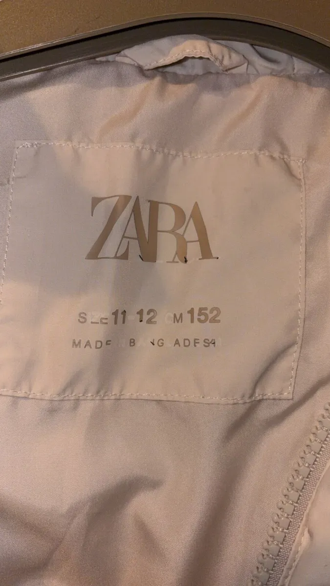 Girls Zara cream coat - Image 2