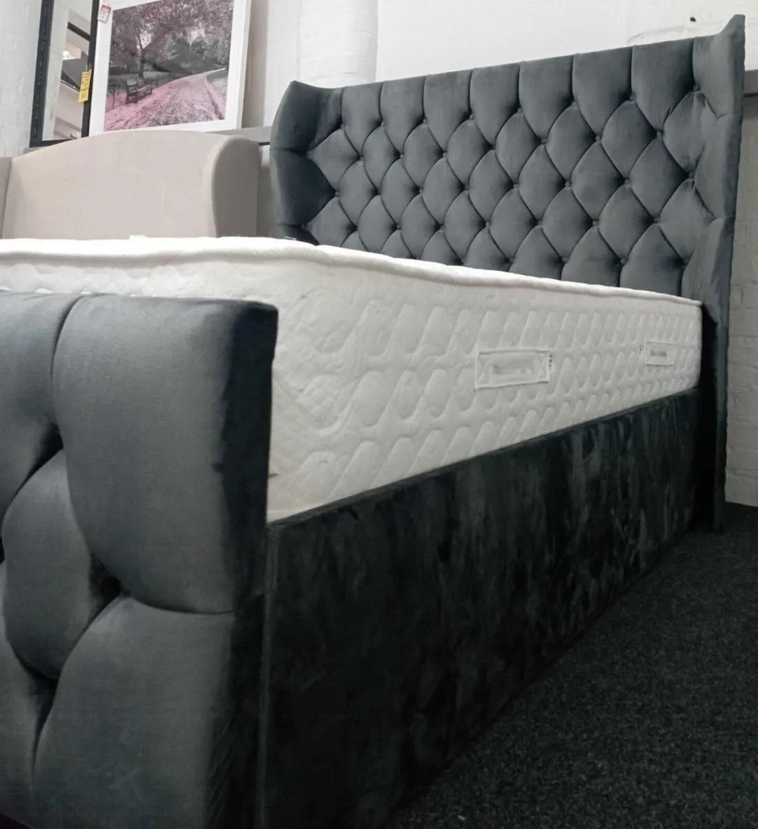 New 4FT6 Dubai Wingback Frame Beds - Image 1
