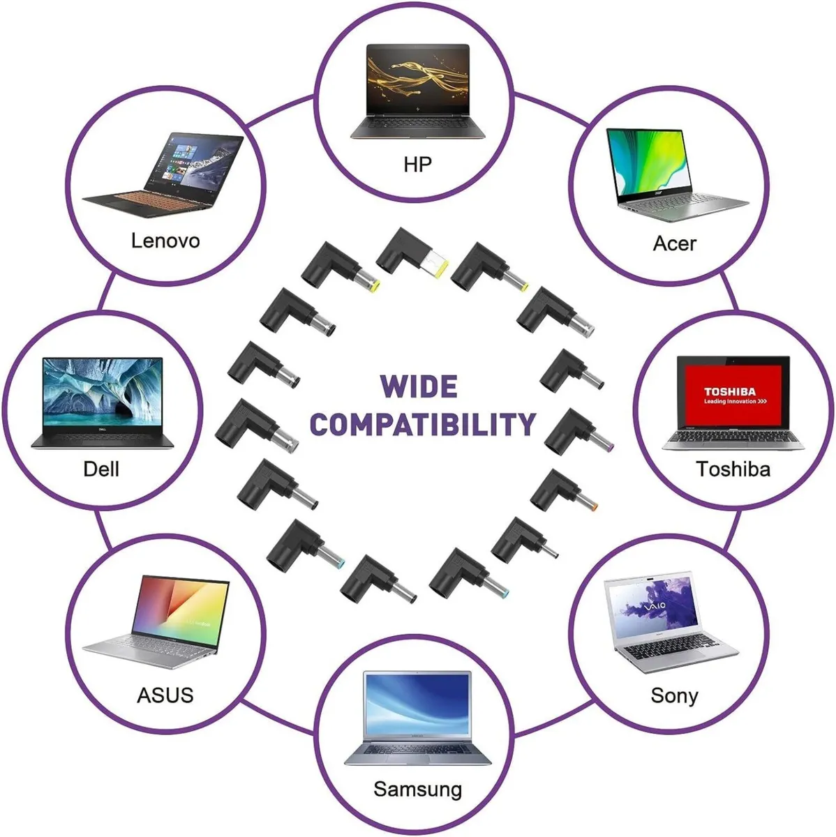 90W Universal Laptop Charger Power Supply - Image 1