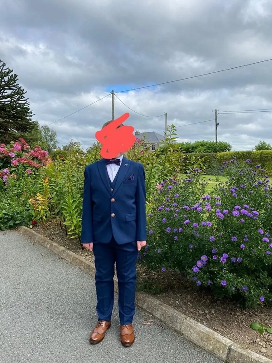 Boys Navy Mark Darcy Communion Suit - Image 1