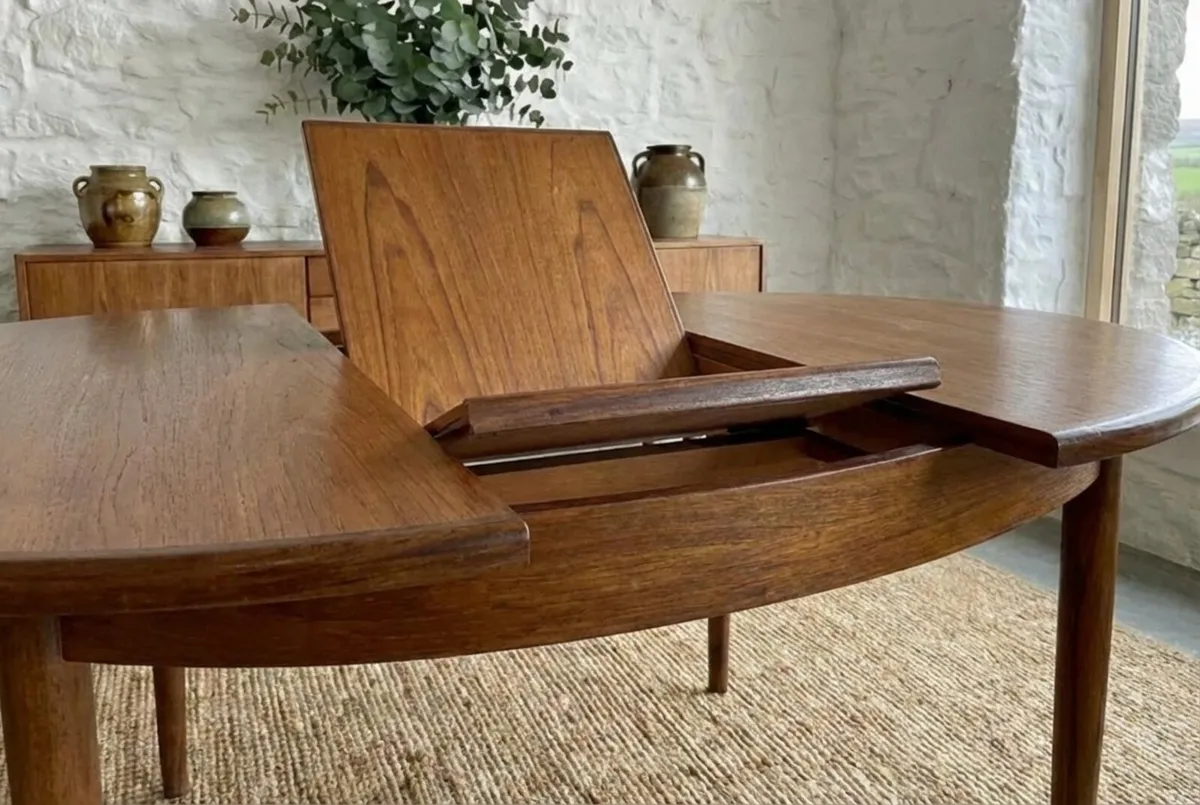 Mid Century Modern G Plan Fresco Teak Table Chairs - Image 3