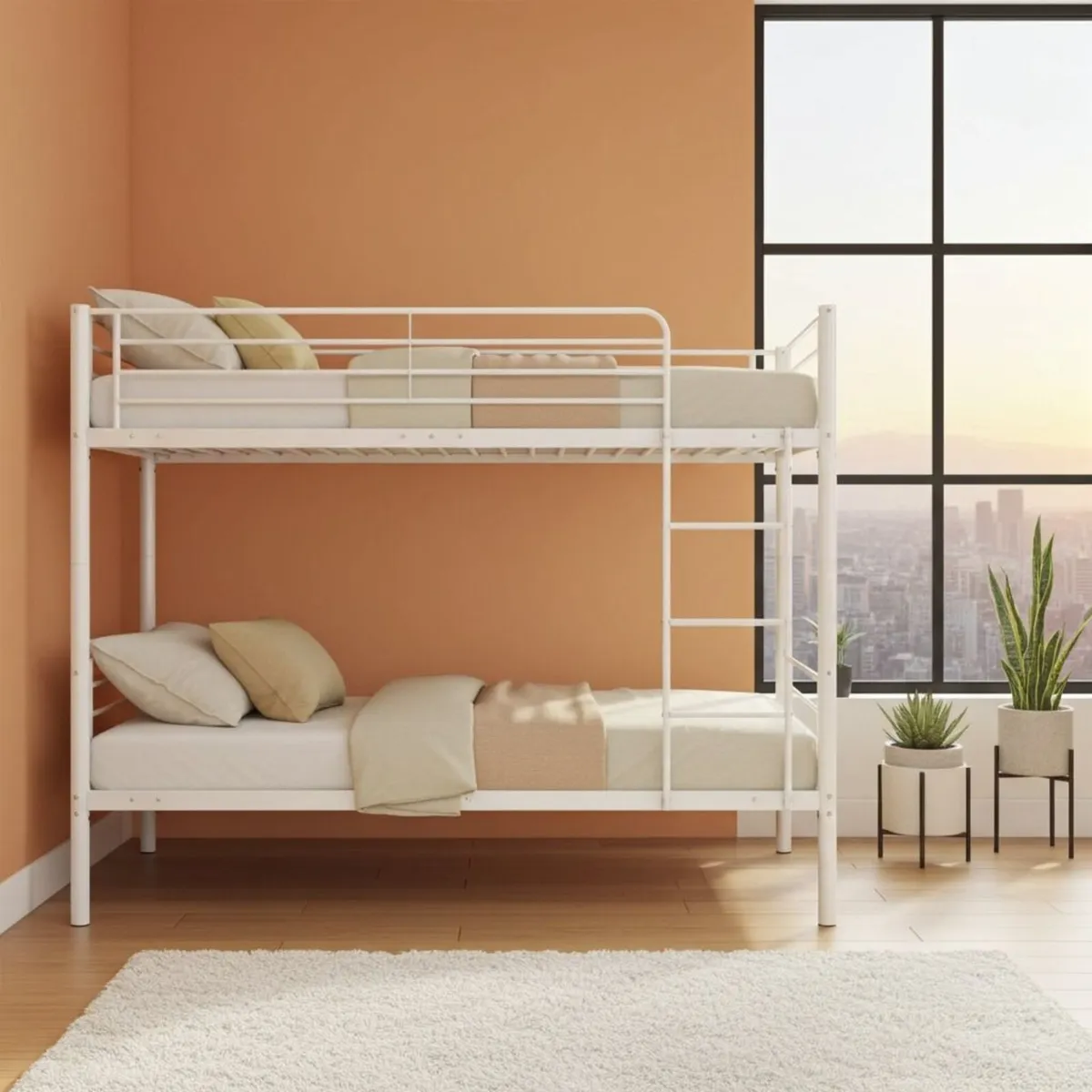 White single Metal Bunk Bed FREE DELIVERY - Image 2