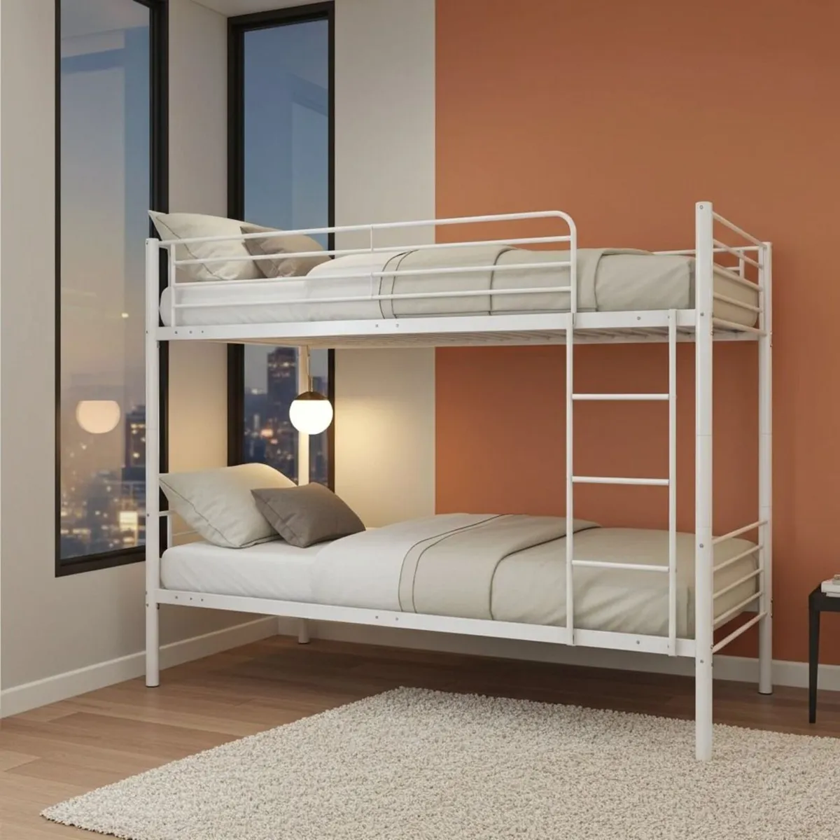 White single Metal Bunk Bed FREE DELIVERY - Image 1