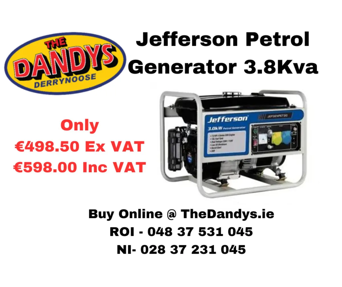 ***Lowest Cost Jefferson Generators in Ireland*** - Image 3