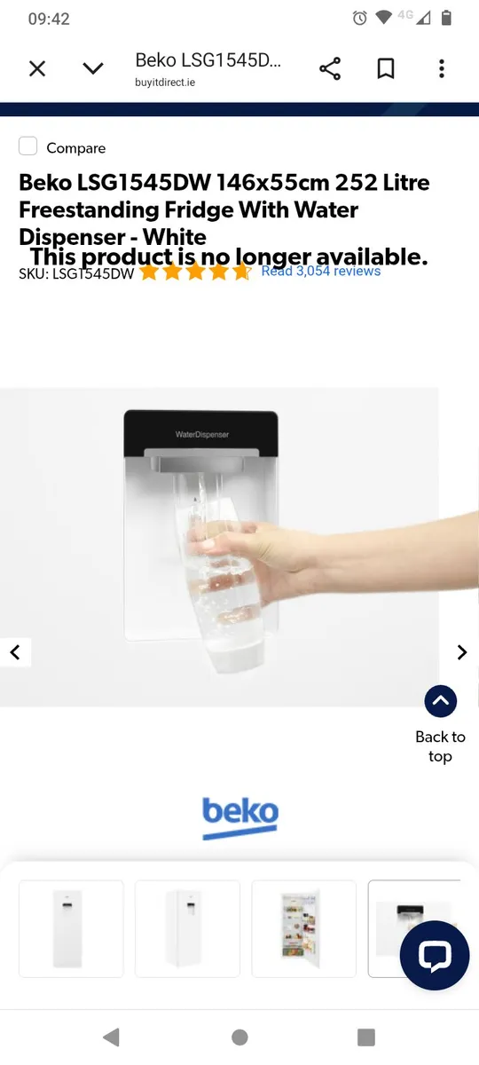 Free standing larder fridge - Image 3