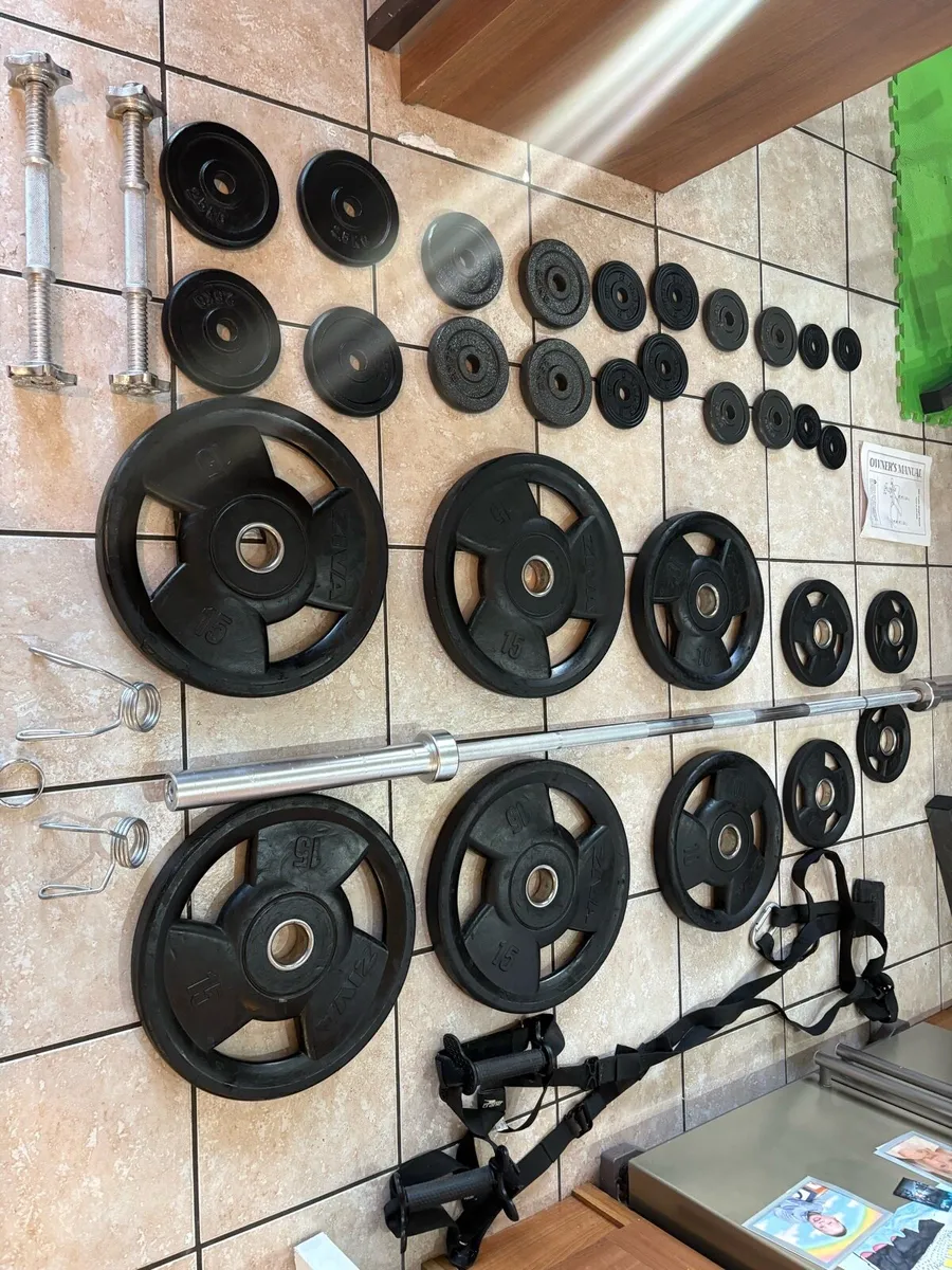 HEAVY OLYMPIC WEIGHT BENCH, BARS, WEIGHTS, LEG +++ - Image 2