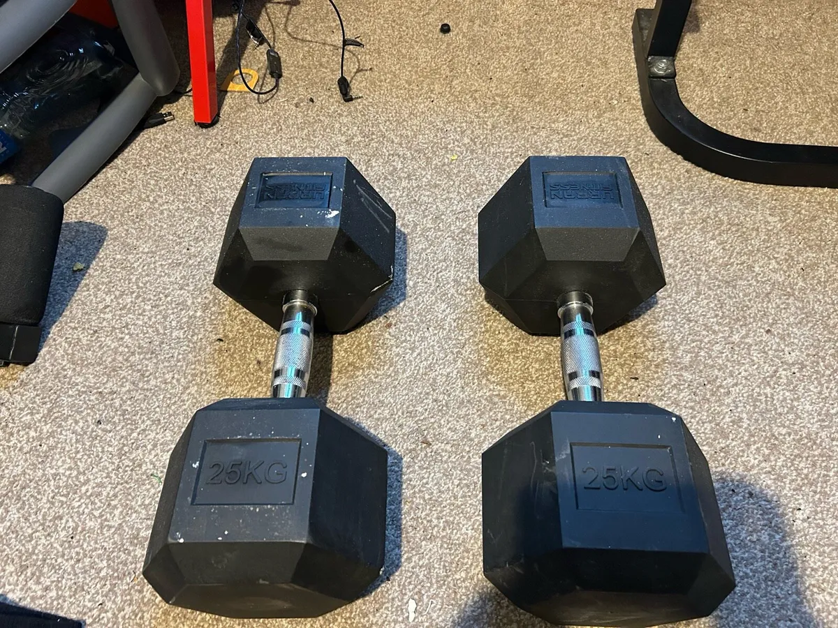 2x 25kg Dumbbells - Image 1