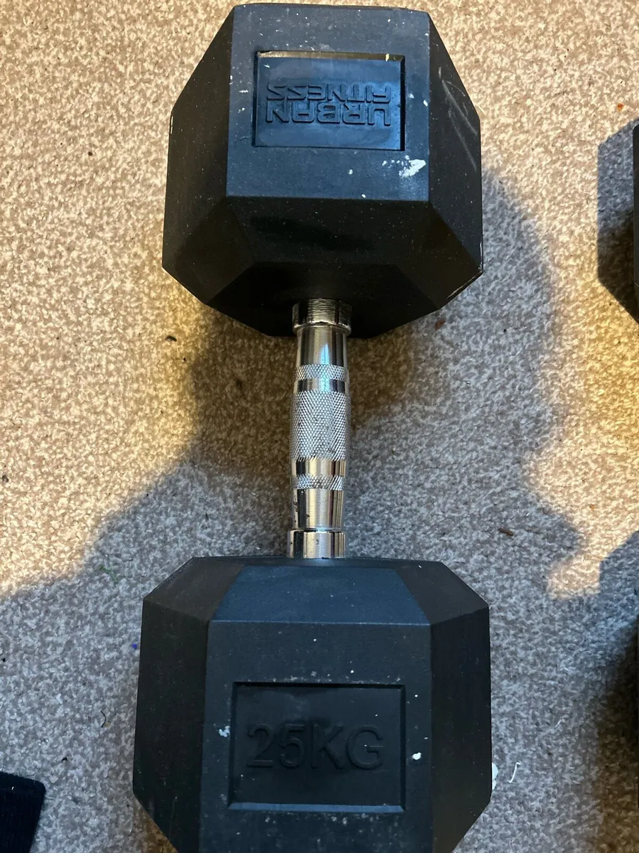 2x 25kg Dumbbells - Image 3