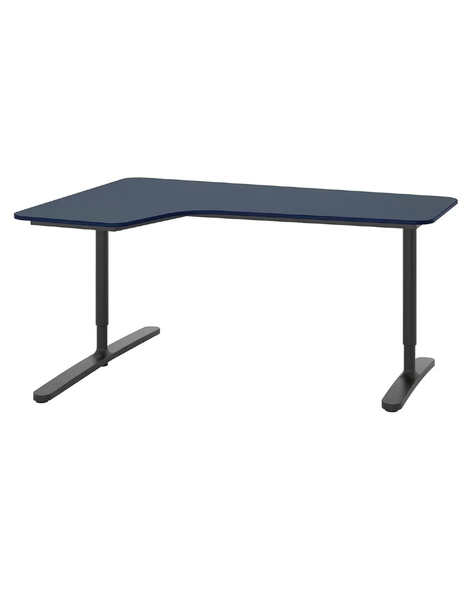 Ikea Curved Right Hand Corner Desk in White - Image 1