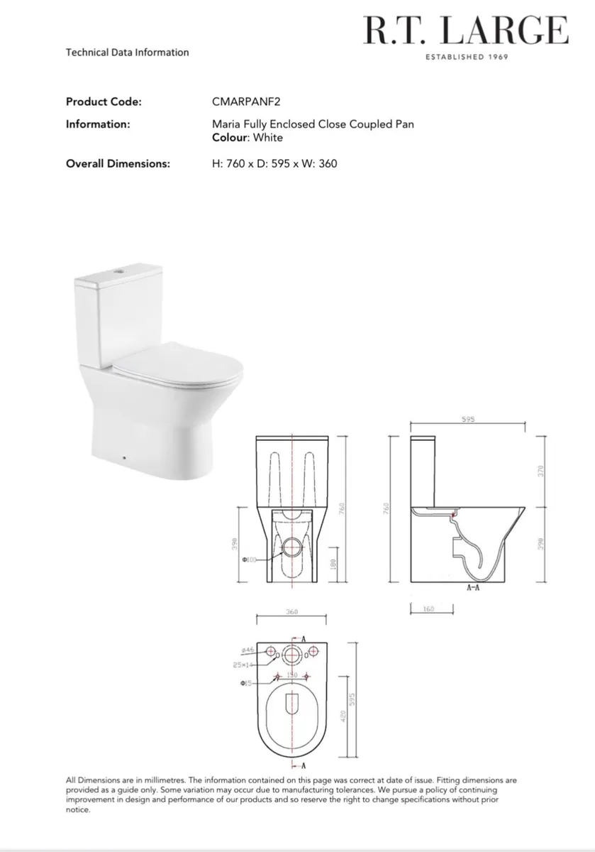 RT Large Maria Toilets x 2 - Image 2