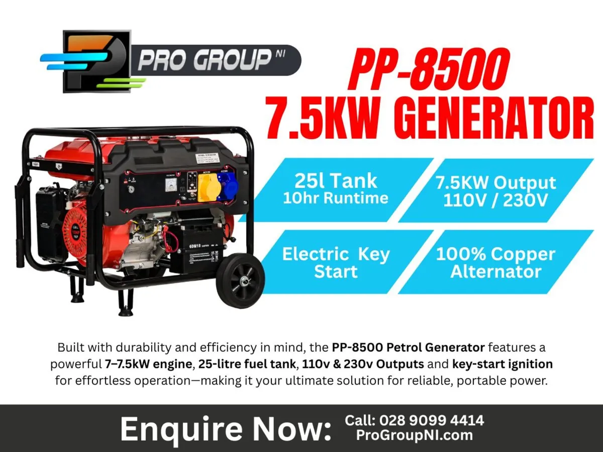 Pro Power - PP-8500 - 7.5KW Petrol Generator - Image 1