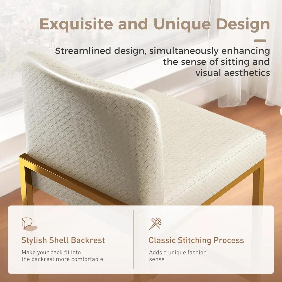 24 Bar Stools Set of 2 Breakfast Chair Pu - Image 3