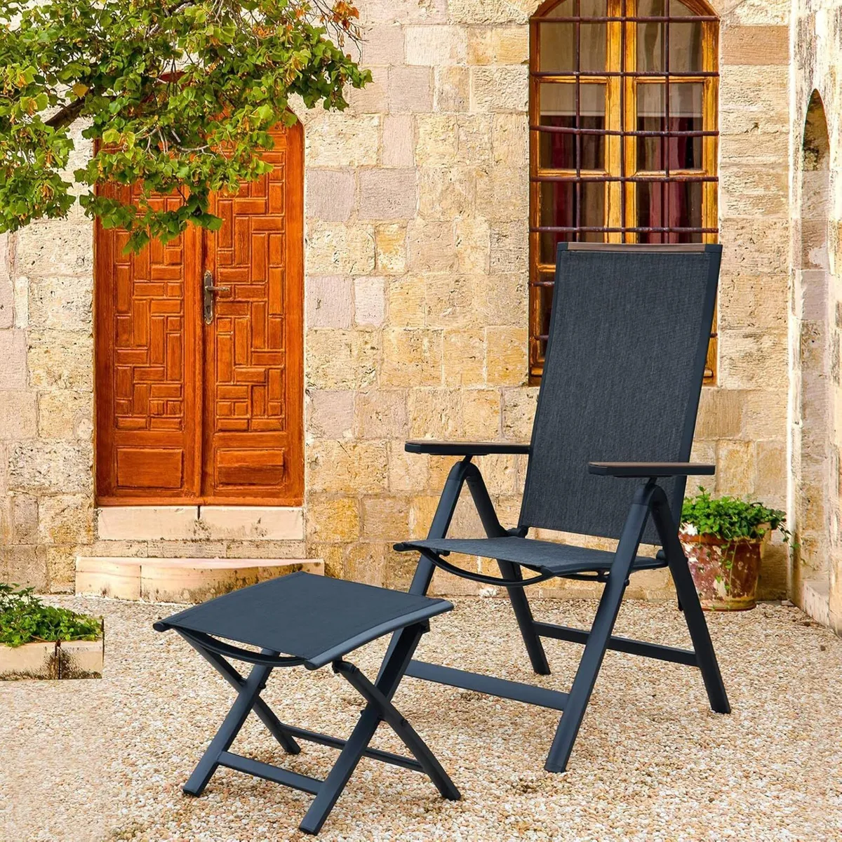 folding chair Aluminium garden chairs with - Image 2