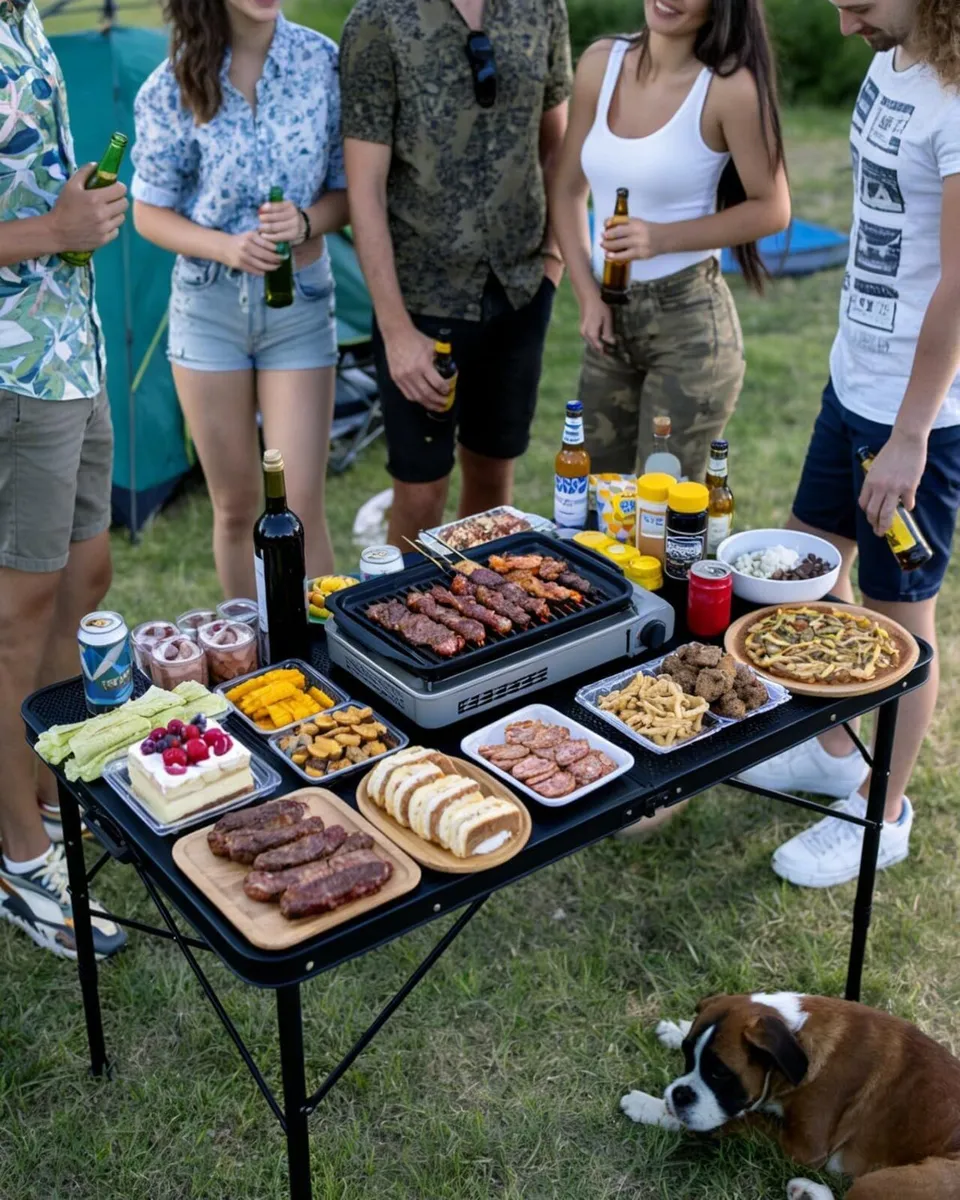 3ft Portable Camping Table 2 Adjustable Heights - Image 2