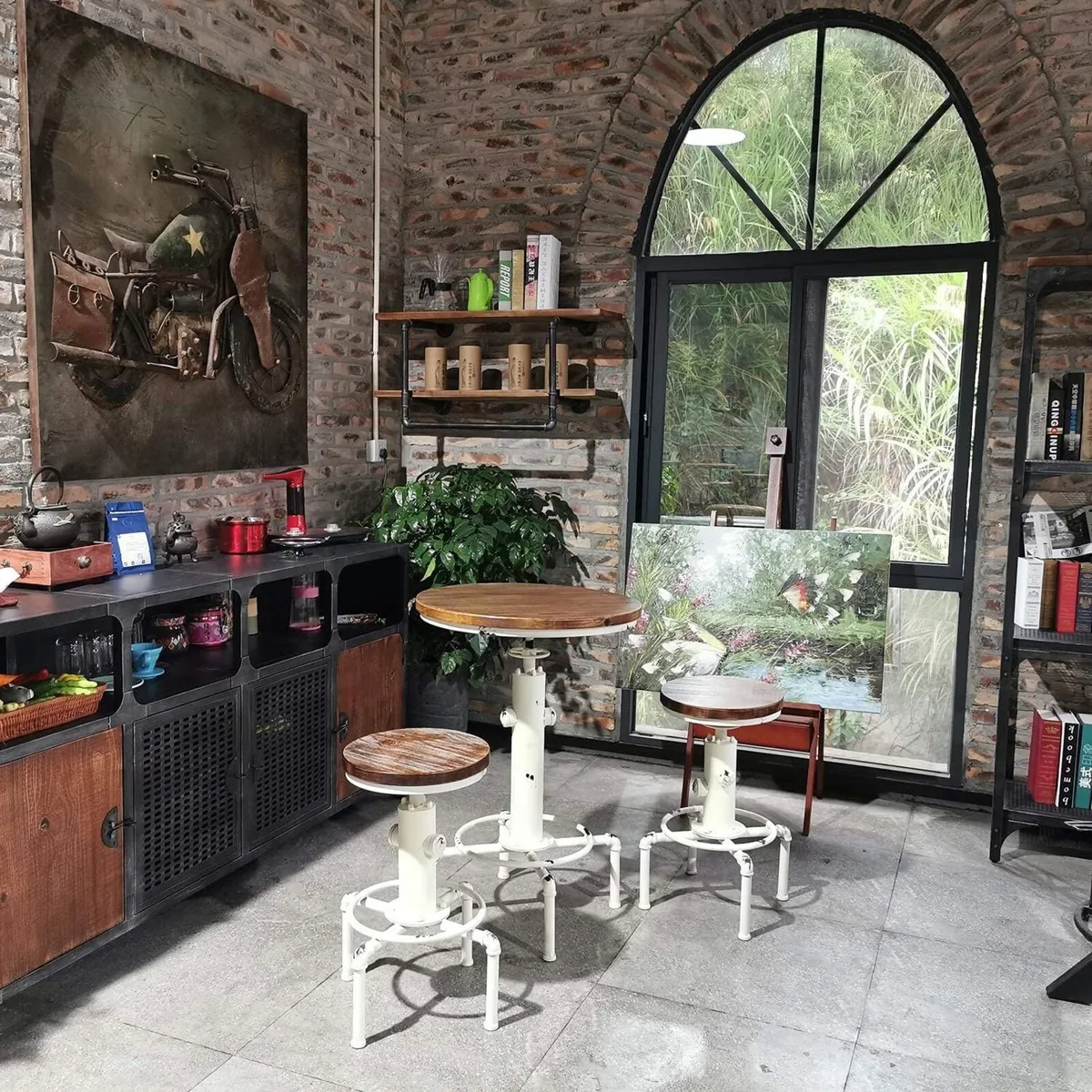 Industrial Bar Table 31.5-41.3 Adjustable Pub - Image 2