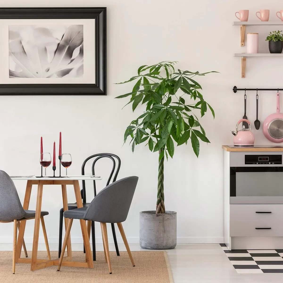 Dining Table Round Nordic Crossed Wood Legs 2 - Image 2