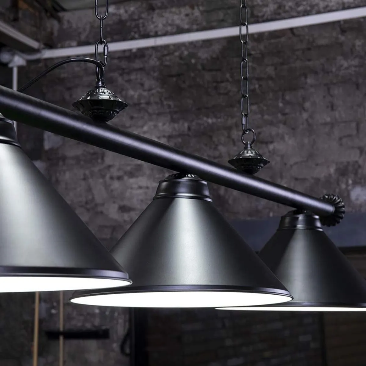 Pool Table Lights with 3 Metal Shades for 7-9ft - Image 2