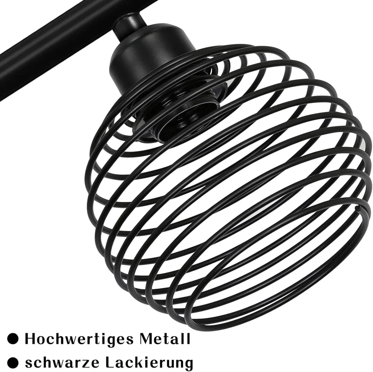 Dining Room Ceiling Light Black Pendant - E27 - Image 4