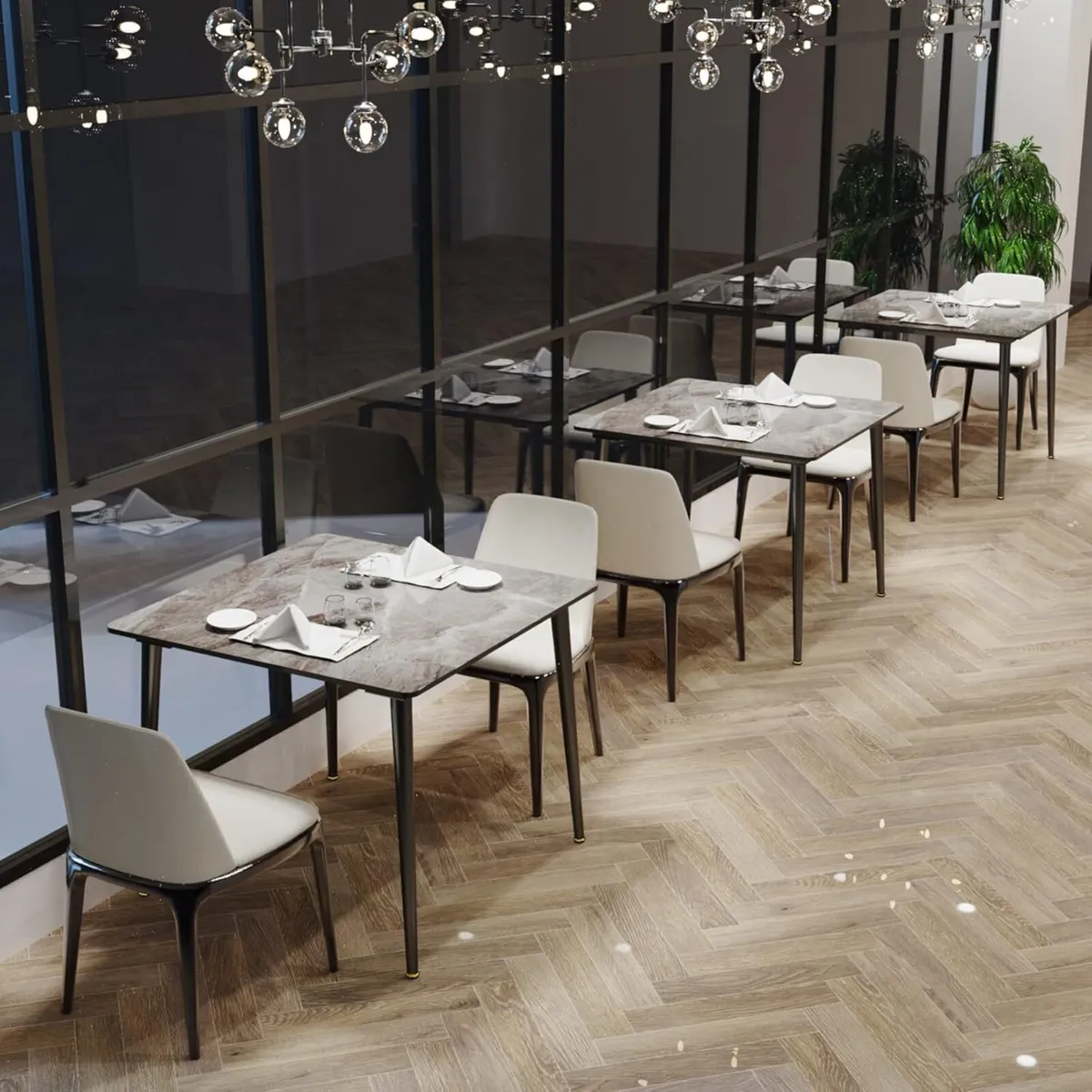 Kitchen Dining Table Marble Tabletop : Square - Image 4