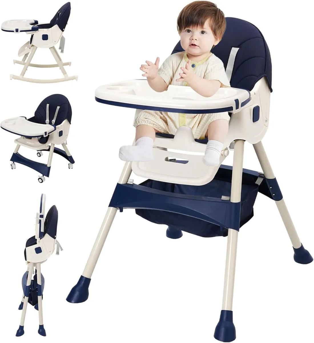Baby High Chair 5 in 1 Highchair Adjustable - Image 1