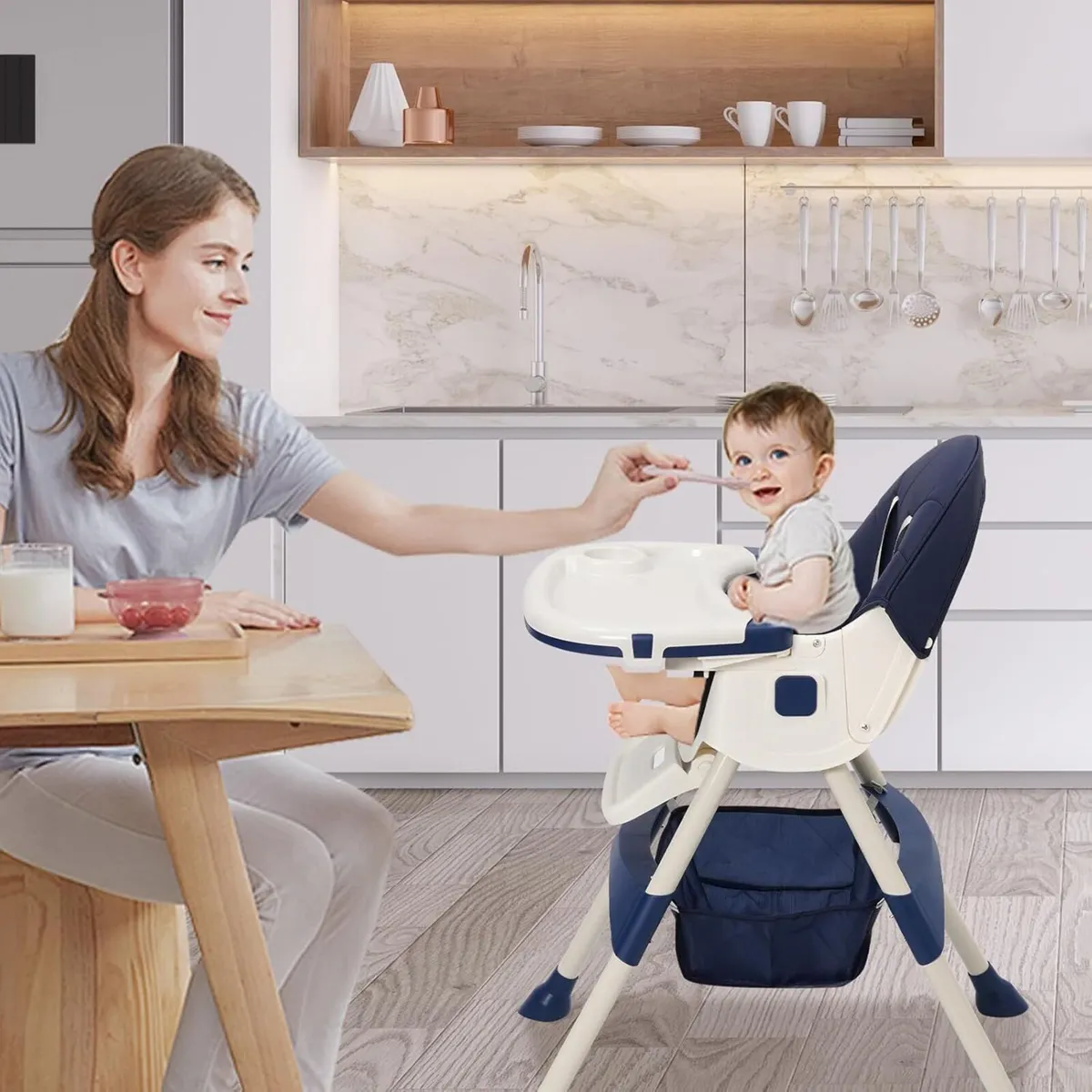 Baby High Chair 5 in 1 Highchair Adjustable - Image 2