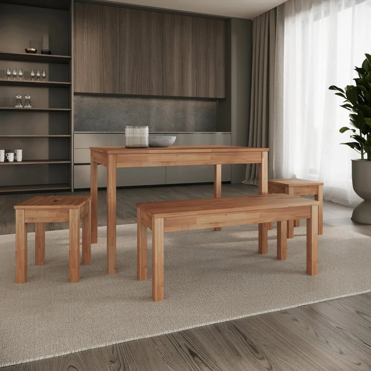 Tomas Solid Wood Stool - Durable and Sturdy - Image 2