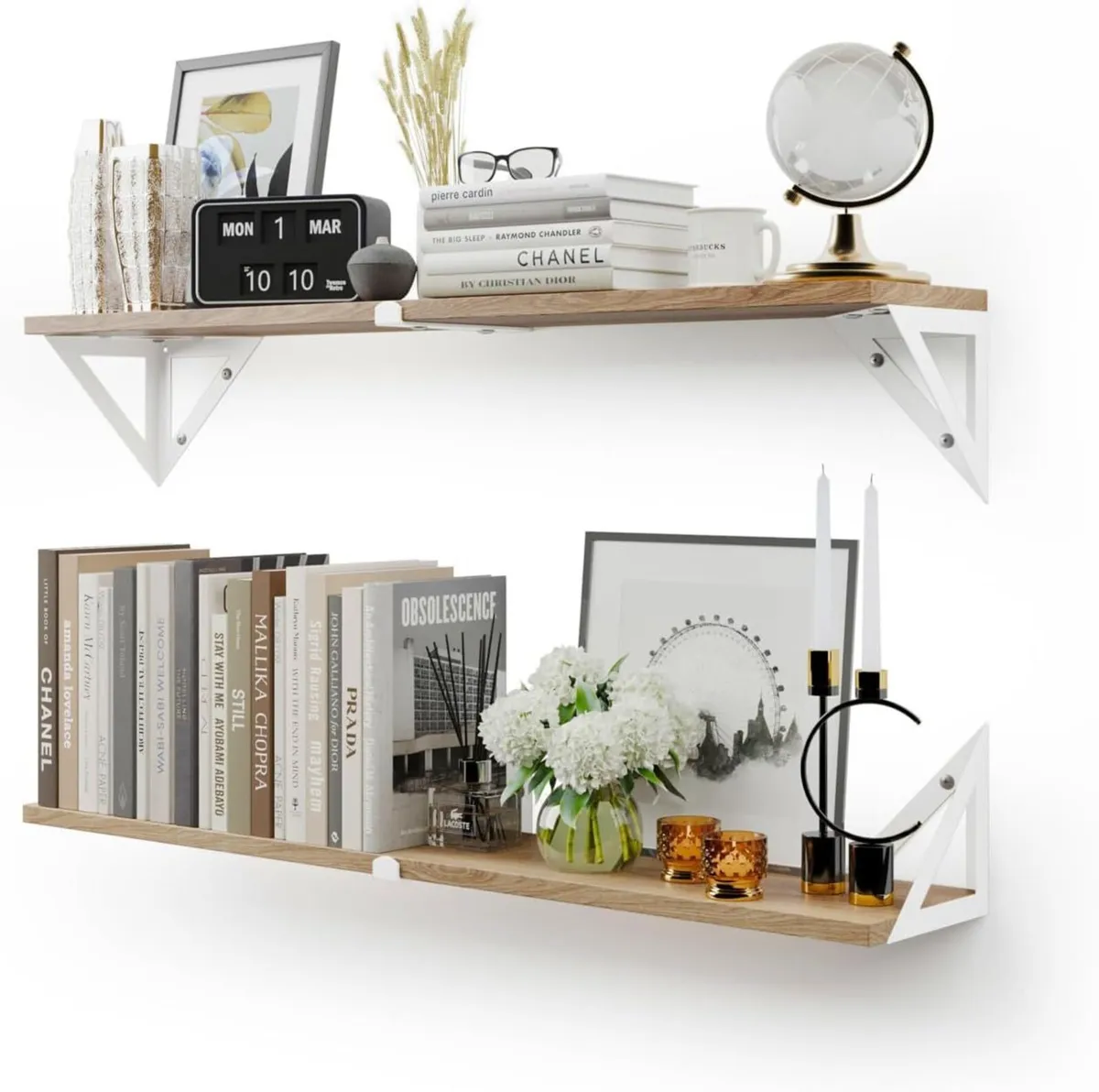 CASSA NOKO Wall Mounted Floating Book Shelves for - Image 4