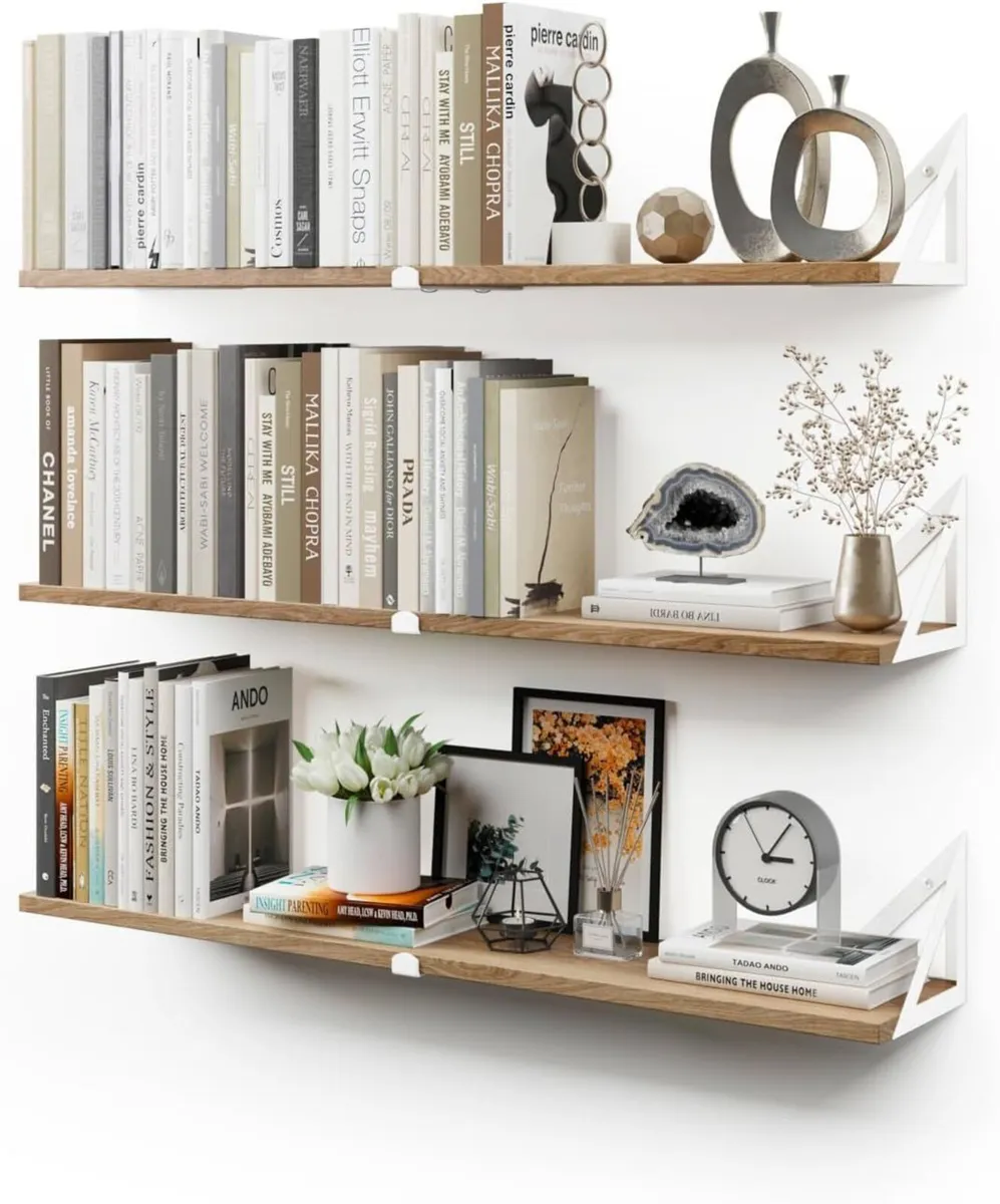 CASSA NOKO Wall Mounted Floating Book Shelves for - Image 1