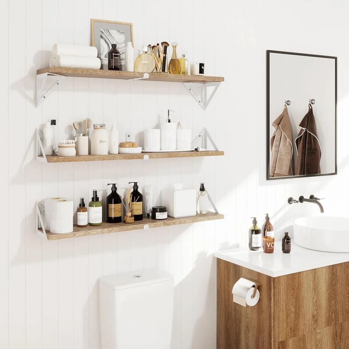 CASSA NOKO Wall Mounted Floating Book Shelves for - Image 2