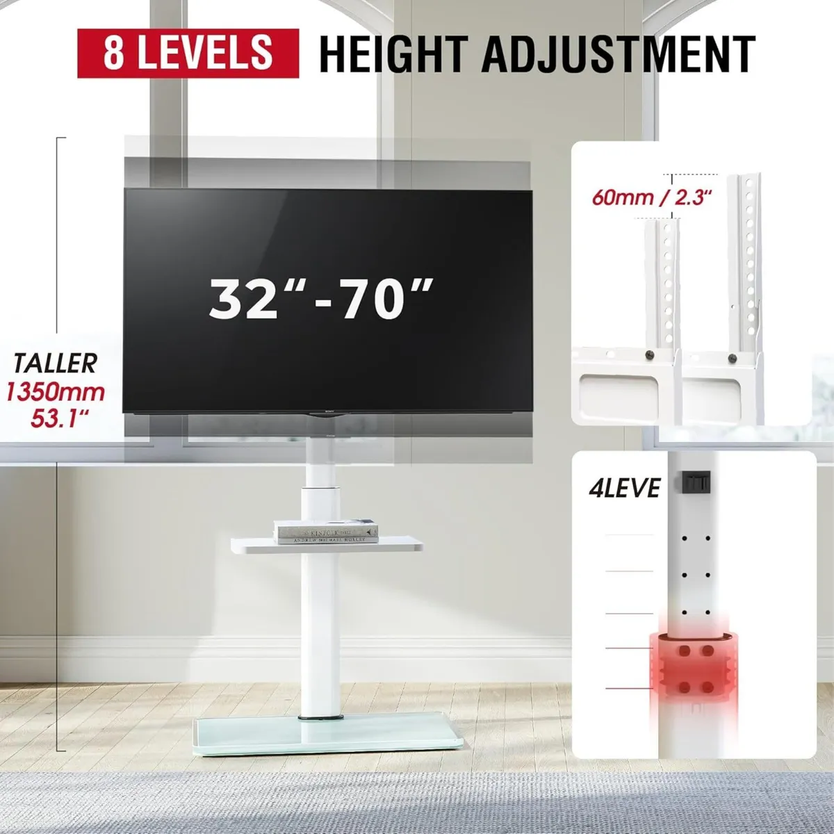 TV Stand floor for 32-70 inch TVs up to 40 KG - Image 3