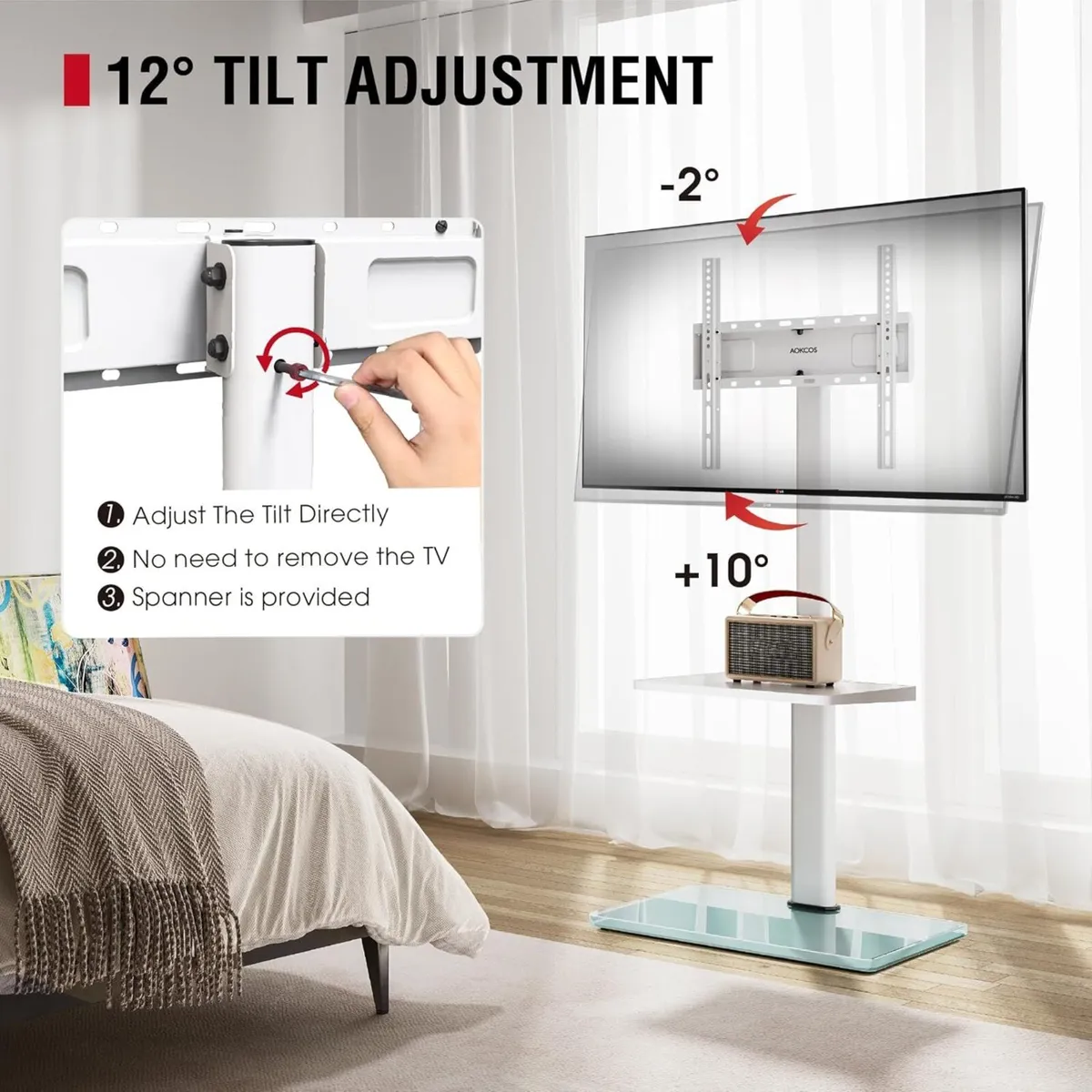 TV Stand floor for 32-70 inch TVs up to 40 KG - Image 4