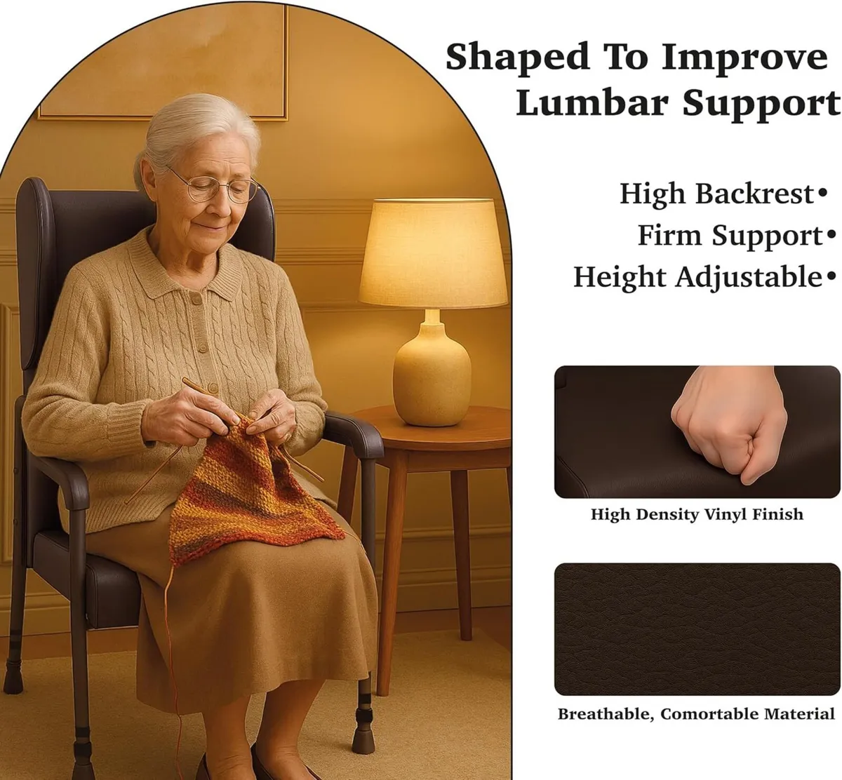 Chesterfield Orthopaedic High Back Seat Chair - Image 4